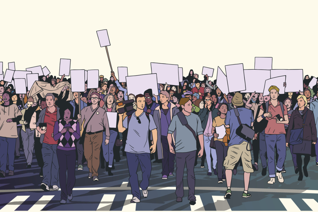Illustration for news: Working or Protesting