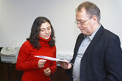 Inna Alexandrovich and Leonid Ionin, Dean of the School of Russian Studies