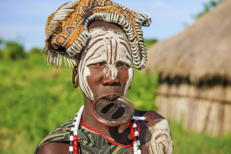 A woman from the Mursi tribe in Africa, which will be the subject of one of the films shown at the festival