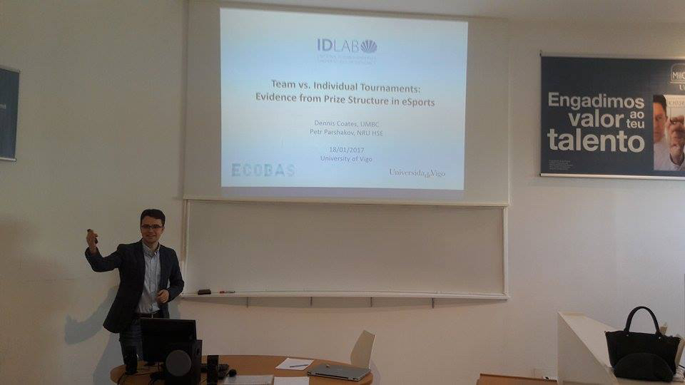 Petr Parshakov spoke on the scientific seminar at University of Vigo, Spain