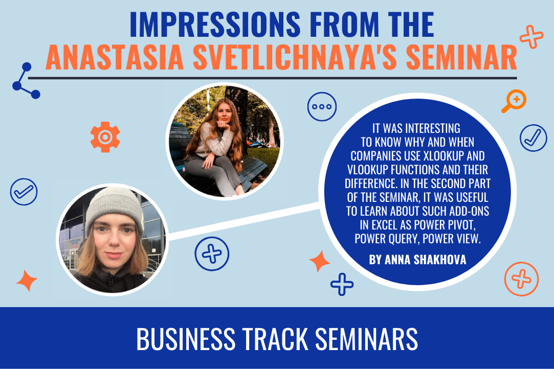Illustration for news: Business seminar with Anastasia Svetlichnaya - Business Intelligence (BI) in Excel