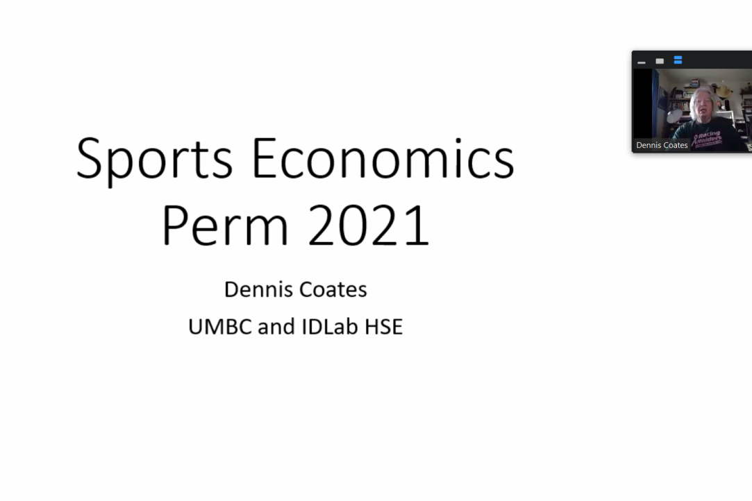 Dennis Coates to deliver a series of lectures on sports economics