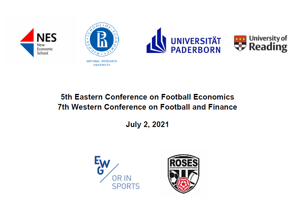 5th Eastern Conference on Football Economics & 7th Western Conference on Football and Finance July 2-3, 2021 (Online)