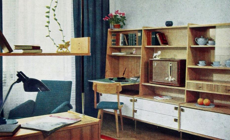Second Place competition winner in the category Moveable Furniture Set for Bedrooms, Living Rooms and Entryways; Yury Sluchevsky and Alexander Belorussky (Central Furniture Design Bureau [CFDB] of the State Committee for Construction of the Soviet Union, Moscow)
