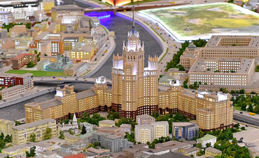 Architectural model of the city of Moscow