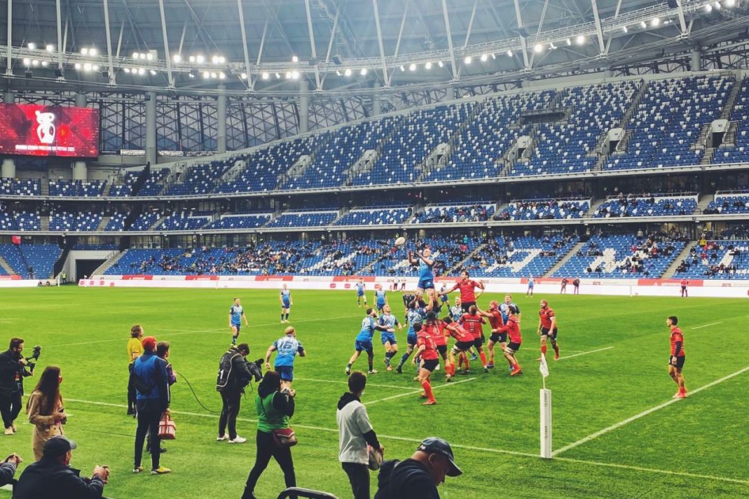 Иллюстрация к новости: 16 октября на стадионе «ВТБ Арена – Центральный Стадион «Динамо» имени Льва Яшина» состоялся финальный матч Кубка России по регби.