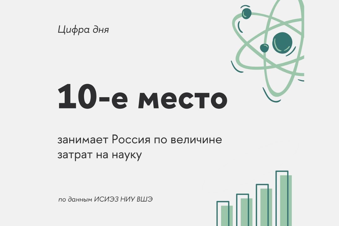 Иллюстрация к новости: 10-е местозанимает Россия по величине затрат на науку