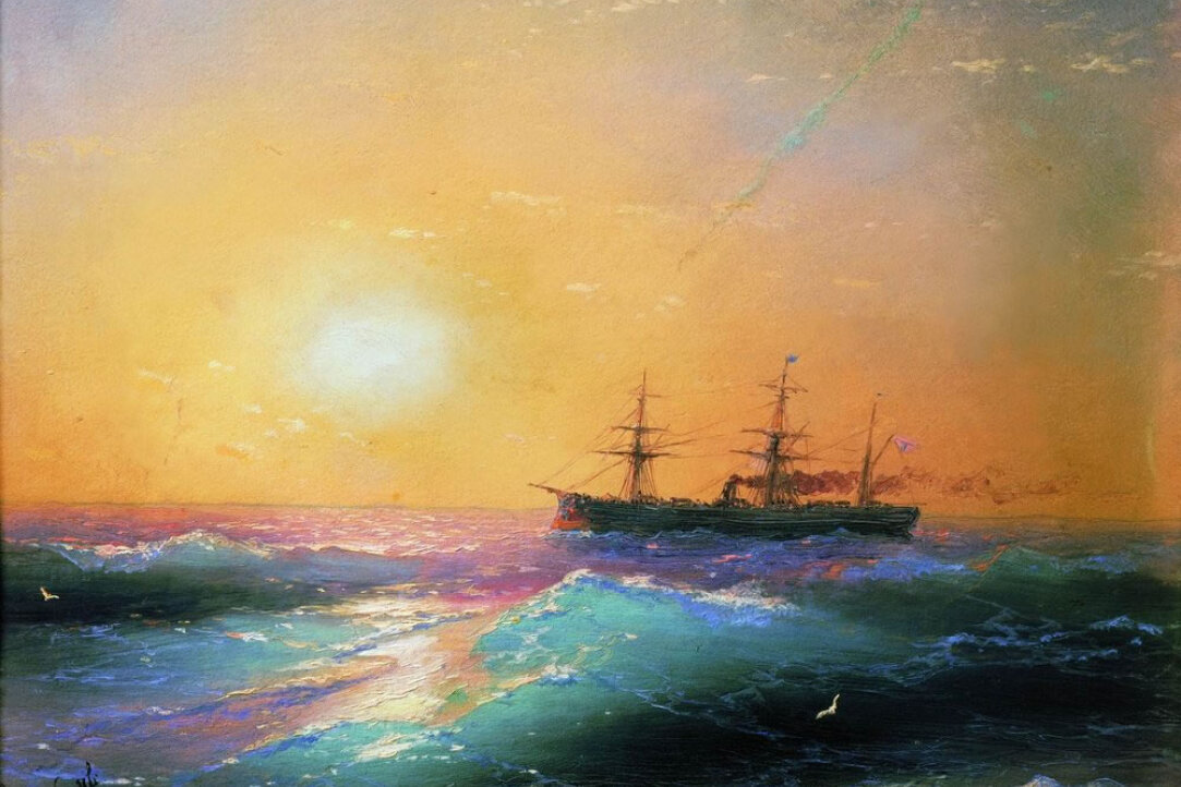 Иван Айвазовский «Закат на море», 1886.