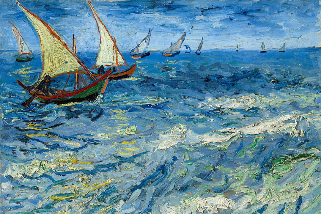 Vincent van Gogh. The Sea at Les Saintes-Maries-de-la-Mer. 1888
