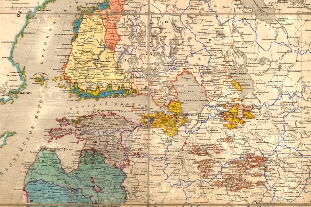Фрагмент Этнографической карты Европейской России (1851)