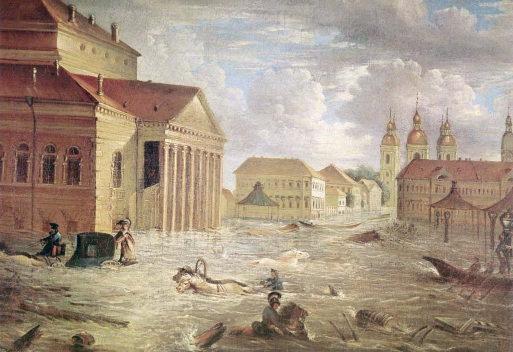 Площадь у Большого Каменного театра в Петербурге 7 ноября 1824 года. Площадь у Большого Каменного театра в Петербурге 7 ноября 1824 года.