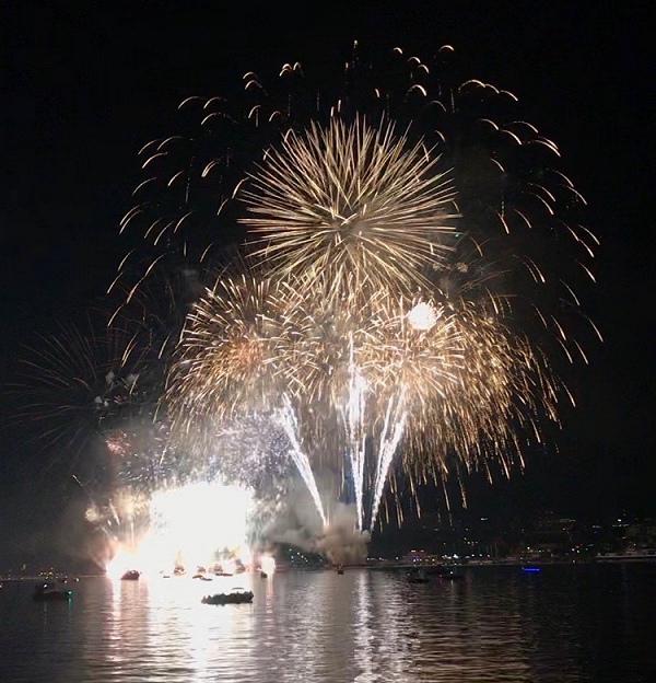 Fireworks over Lake Champlain on Independence Day