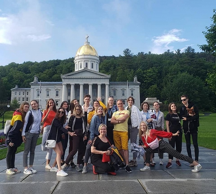 MEGA programme finalists and PH International chaperons in Montpelier, the capital city of Vermont